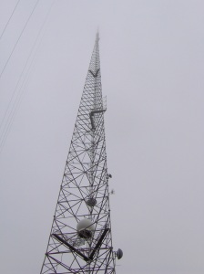 An old radio tower.
